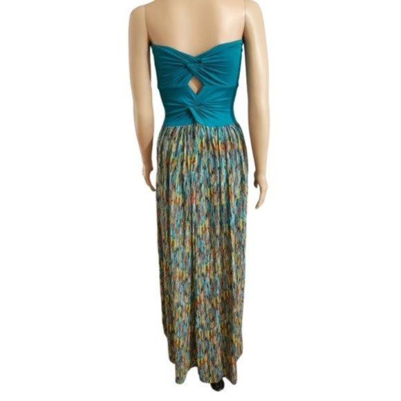 Felicity & Coco Women Twisted Back Semi-Sheer Layered Strapless Maxi Dress Small - Picture 4 of 6